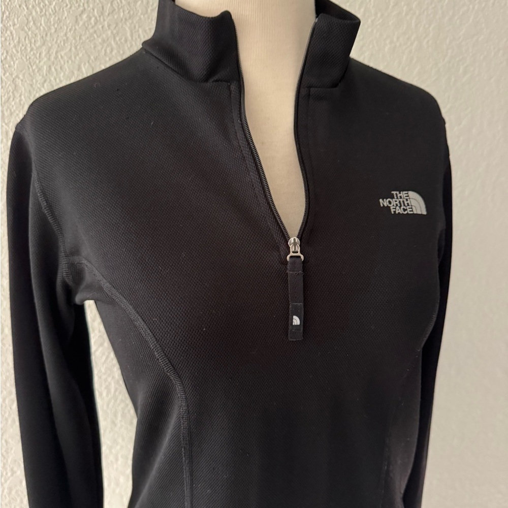 The North Face‎ Vapor Wick 1/4 Zip Pullover Jersey Black **Small EUC - Picture 2 of 12